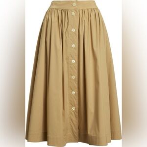 Ralph Lauren Tan A-Line Button Skirt